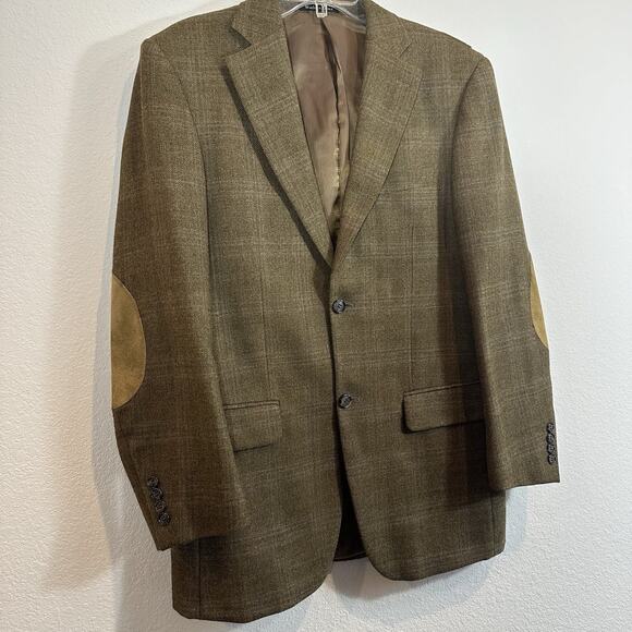 VTG Pendleton Wool Mens Tweed Blazer Sz 44 Brown Elbow Patches Western Academia - Picture 15 of 15
